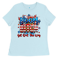 Baby Blue boom bitch get out the way Ladies Tee - RanaPortraitStore