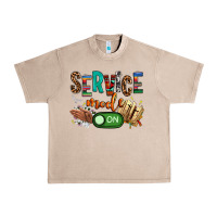 French Oak service mode on woman version Urban Heavy Tee - NancyCooperArtShop