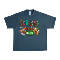 Midnight Navy service mode on woman version Urban Heavy Tee - NancyCooperArtShop