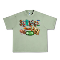 Oil Green service mode on woman version Urban Heavy Tee - NancyCooperArtShop