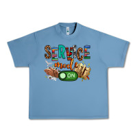 Pebble Blue service mode on woman version Urban Heavy Tee - NancyCooperArtShop