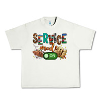 Pistachio service mode on woman version Urban Heavy Tee - NancyCooperArtShop