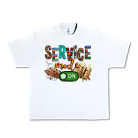 White service mode on woman version Urban Heavy Tee - NancyCooperArtShop
