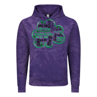 Cloud Purple st patricks day shamrock typography Vintage Hoodie - MaliasSmallBusiness