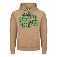 Vintage Coffee st patricks day shamrock typography Vintage Hoodie - MaliasSmallBusiness