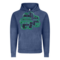 Vintage Denim st patricks day shamrock typography Vintage Hoodie - MaliasSmallBusiness
