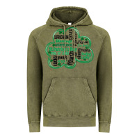 Vintage Olive st patricks day shamrock typography Vintage Hoodie - MaliasSmallBusiness