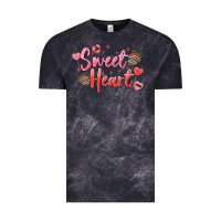 Cloud Black sweet heart Vintage Tee - MaliasSmallBusiness