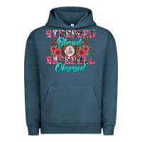 Pigment Midnight Navy stressed blessed & baseball obsessed Urban Hoodie - BundleAndBundleShop