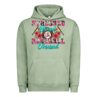 Pigment Oil Green stressed blessed & baseball obsessed Urban Hoodie - BundleAndBundleShop