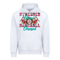 White stressed blessed & baseball obsessed Urban Hoodie - BundleAndBundleShop