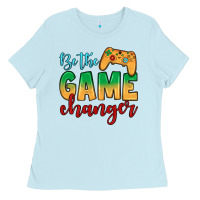 Baby Blue Be the game changer Ladies Tee - JahusDesignShop