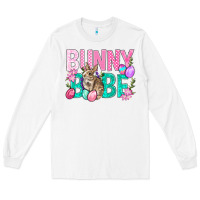 White Bunny Babe Easter Long Sleeve Tee - BundleAndBundleShop