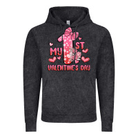 Vintage Black my first valentines day Vintage Hoodie - MaliasSmallBusiness
