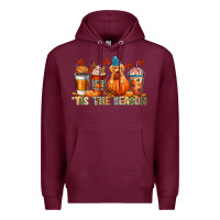 Burgundy tis the season Premium Hoodie - CowGirlArtShop