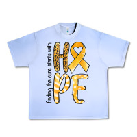 Grape Ice Finding the cure starts with hope Childhood Cancer Urban Heavy Tee - NancyCooperArtShop