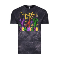 Cloud Black i'm just here for the crawfish Vintage Tee - MaliasSmallBusiness