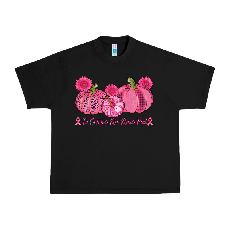 In October We Wear Pink Pumpkins Urban Heavy Tee by AdoDesignShop | Teevron