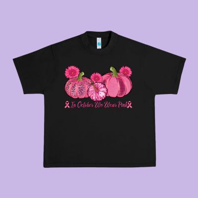 In October We Wear Pink Pumpkins Urban Heavy Tee Designed By Adodesignshop