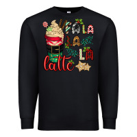 Black Fa la la la latte Premium Sweatshirt - CowGirlArtShop
