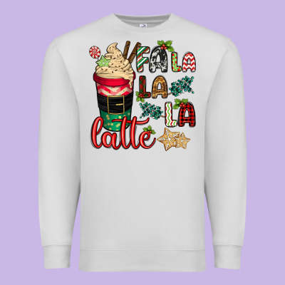 Fa La La La Latte Premium Sweatshirt Designed By Cowgirlartshop