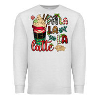 Oatmeal Heather Fa la la la latte Premium Sweatshirt - CowGirlArtShop