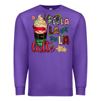 Purple Fa la la la latte Premium Sweatshirt - CowGirlArtShop