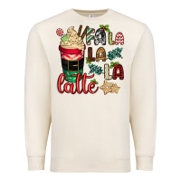 Sandshell Fa la la la latte Premium Sweatshirt - CowGirlArtShop