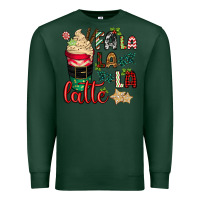Sports Green Fa la la la latte Premium Sweatshirt - CowGirlArtShop