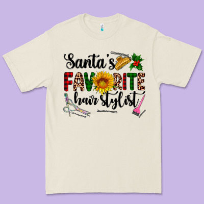 Santa's Favorite  Hair Stylist Premium Tee Designed By Adodesignshop