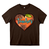 Chocolate Brown teacher heart Heavy Core Tee - JahusDesignShop