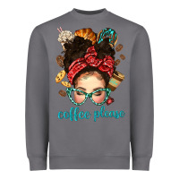 Storm coffee please messy bun with coffee bean bbs Heavyweight Sweatshirt - BundleAndBundleShop