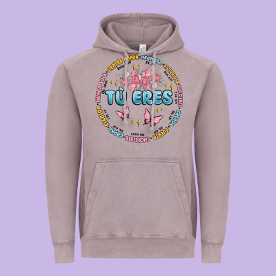 Tu Eres Inspiration Vintage Hoodie Designed By Maliassmallbusiness