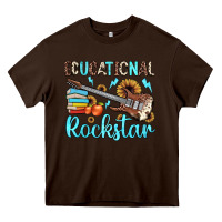 Chocolate Brown educational rockstar Heavy Core Tee - JahusDesignShop