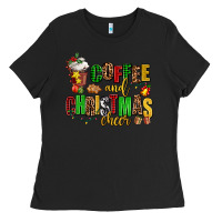 Black coffee and christmas cheer Ladies Tee - AdoDesignShop