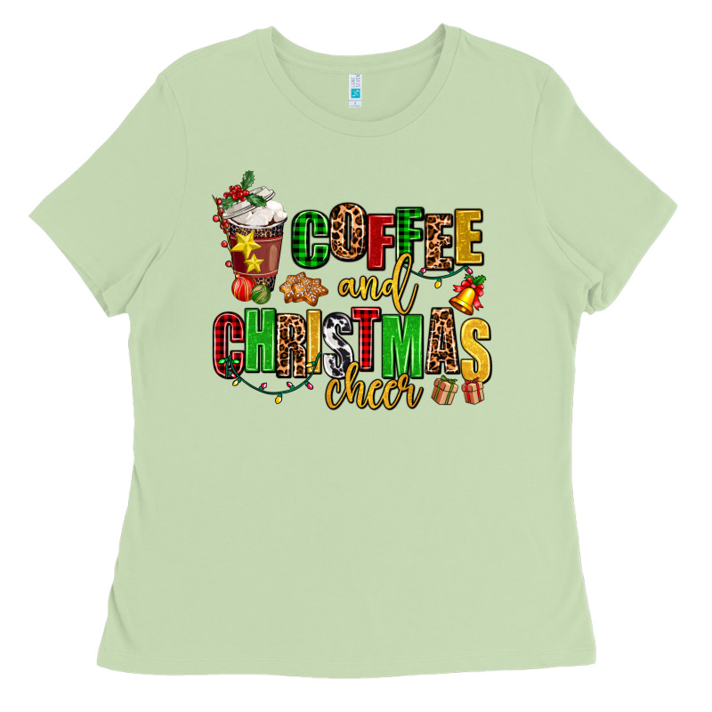 Coffee And Christmas Cheer Ladies Tee by AdoDesignShop | Teevron
