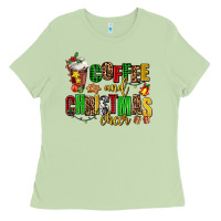 Matcha coffee and christmas cheer Ladies Tee - AdoDesignShop
