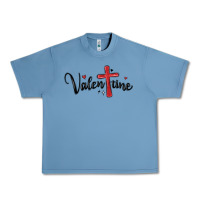 Pebble Blue valentine cross glitter Urban Heavy Tee - MaliasSmallBusiness
