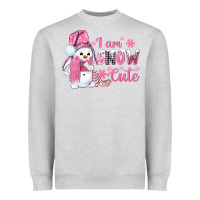 Heather Grey i am snow cute pink bbs Heavyweight Sweatshirt - BundleAndBundleShop