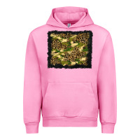 Fuchsia Pink camouflage and leopard background Urban Hoodie - BundleAndBundleShop