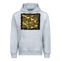 Heather Grey camouflage and leopard background Urban Hoodie - BundleAndBundleShop