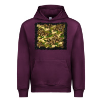 Mauve Wine camouflage and leopard background Urban Hoodie - BundleAndBundleShop