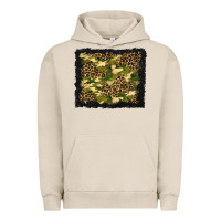 Pigment French Oak camouflage and leopard background Urban Hoodie - BundleAndBundleShop