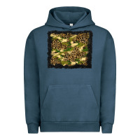 Pigment Midnight Navy camouflage and leopard background Urban Hoodie - BundleAndBundleShop