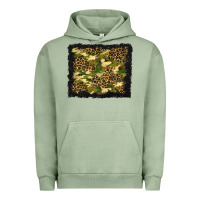 Camouflage And Leopard Background Urban Hoodie | Teevron
