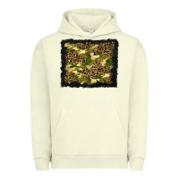 Pigment Pistachio camouflage and leopard background Urban Hoodie - BundleAndBundleShop