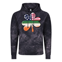 Cloud Black st patricks day shamrock american flag Vintage Hoodie - MaliasSmallBusiness