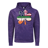 Cloud Purple st patricks day shamrock american flag Vintage Hoodie - MaliasSmallBusiness