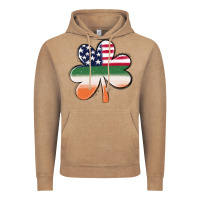 Vintage Coffee st patricks day shamrock american flag Vintage Hoodie - MaliasSmallBusiness