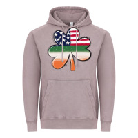 Vintage Zinc st patricks day shamrock american flag Vintage Hoodie - MaliasSmallBusiness